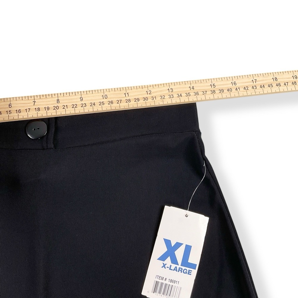 TapeMeasure Skirt Women XL Black A-Line Long Maxi Stretch Elastic Waist NWT VTG - Picture 11 of 16